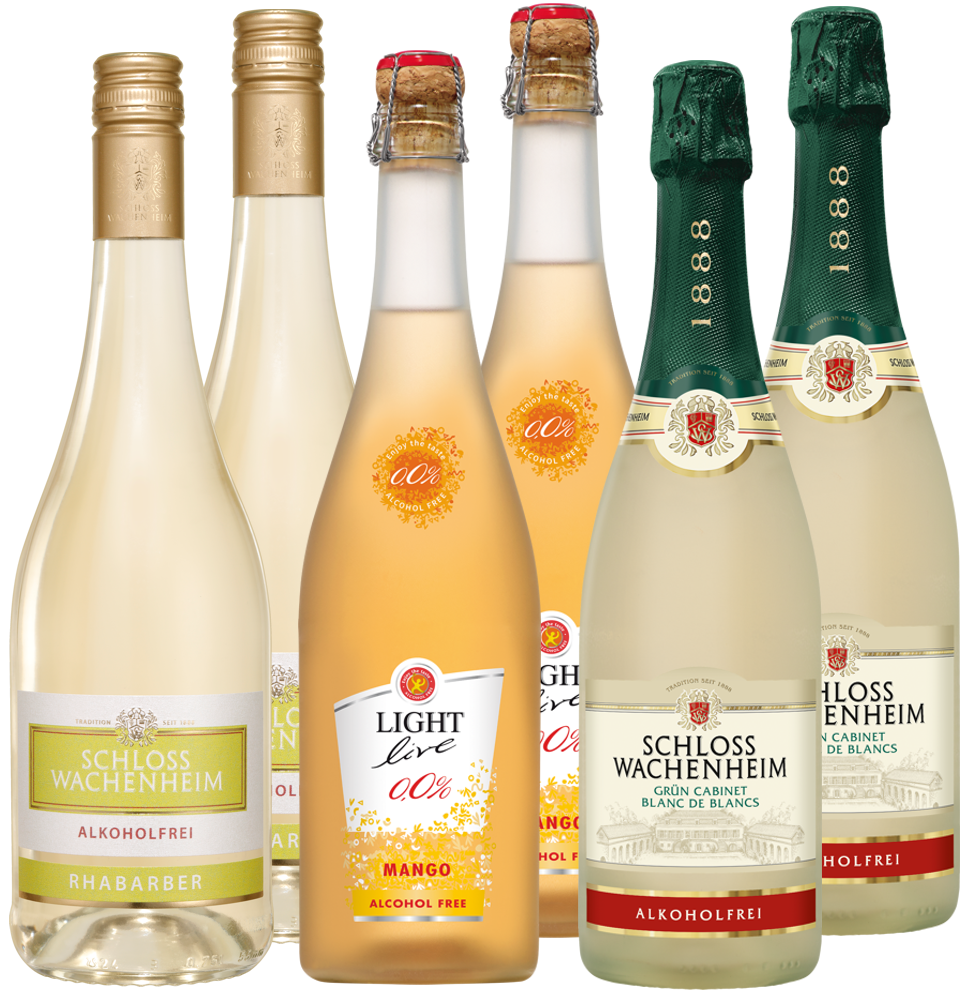 Foto: Abbildung zeigt das Produkt Schloss Rhabarber & Light Live Mango & Grün Cabinet alkoholfrei