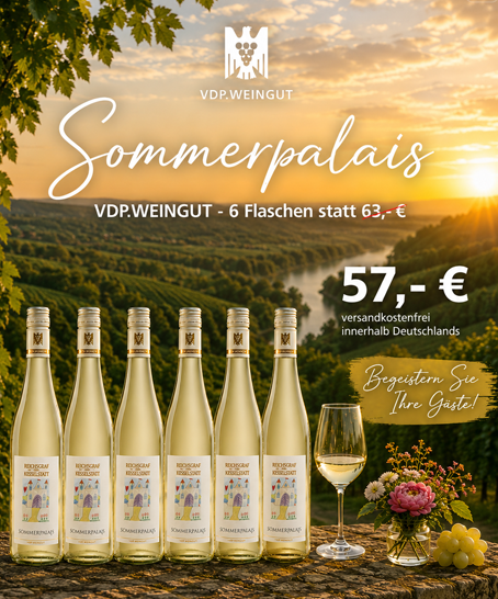 Foto: Abbildung zeigt das Produkt 2025 RvK Sommerpalais feinherb