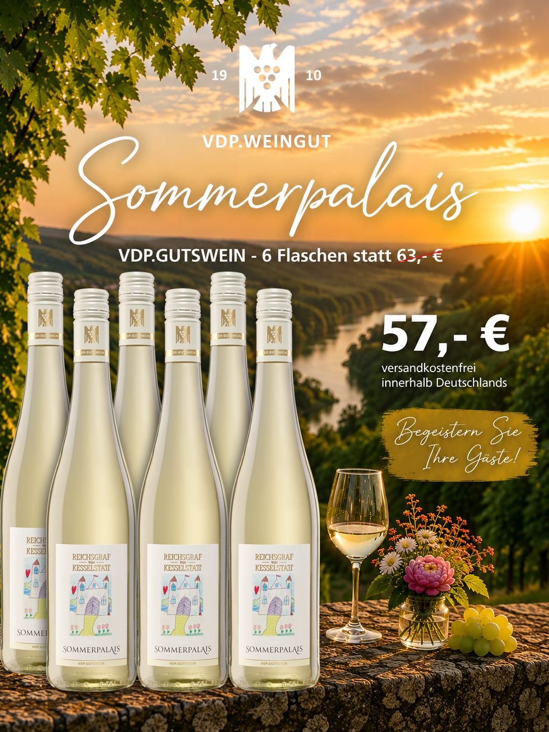 Foto: Abbildung zeigt das Produkt 2025 RvK Sommerpalais feinherb